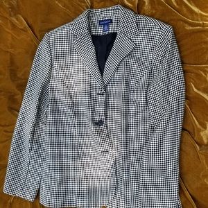 Ann Taylor wool houndstooth blazer